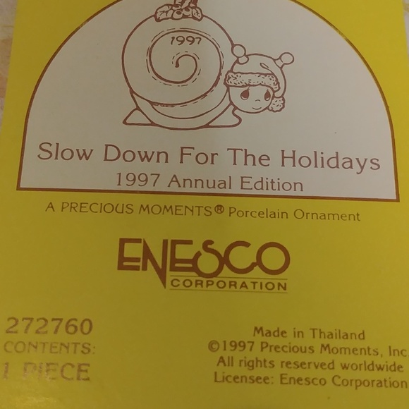 Precious Moments "Slow Down For The Holidays 1997 - Picture 3 of 4